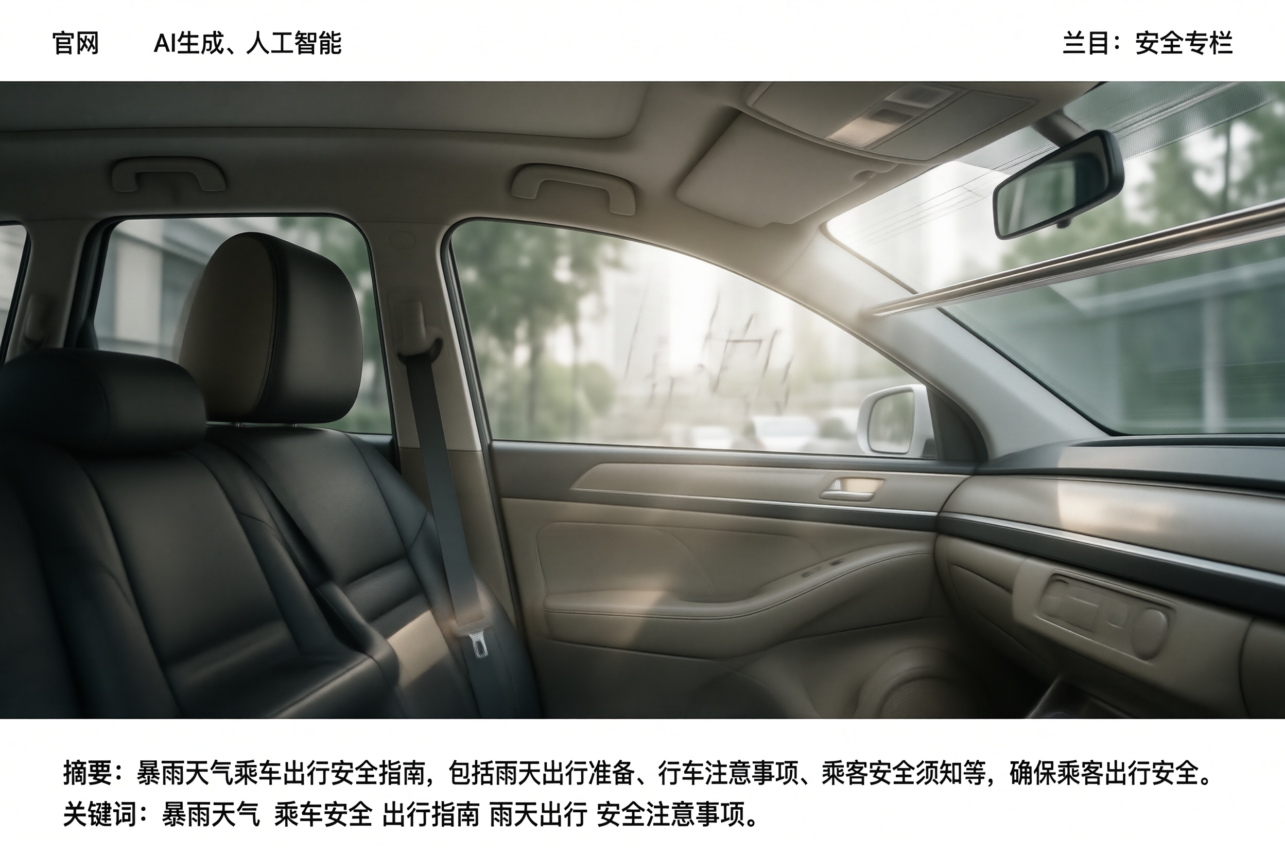 暴雨天气乘车出行安全指南