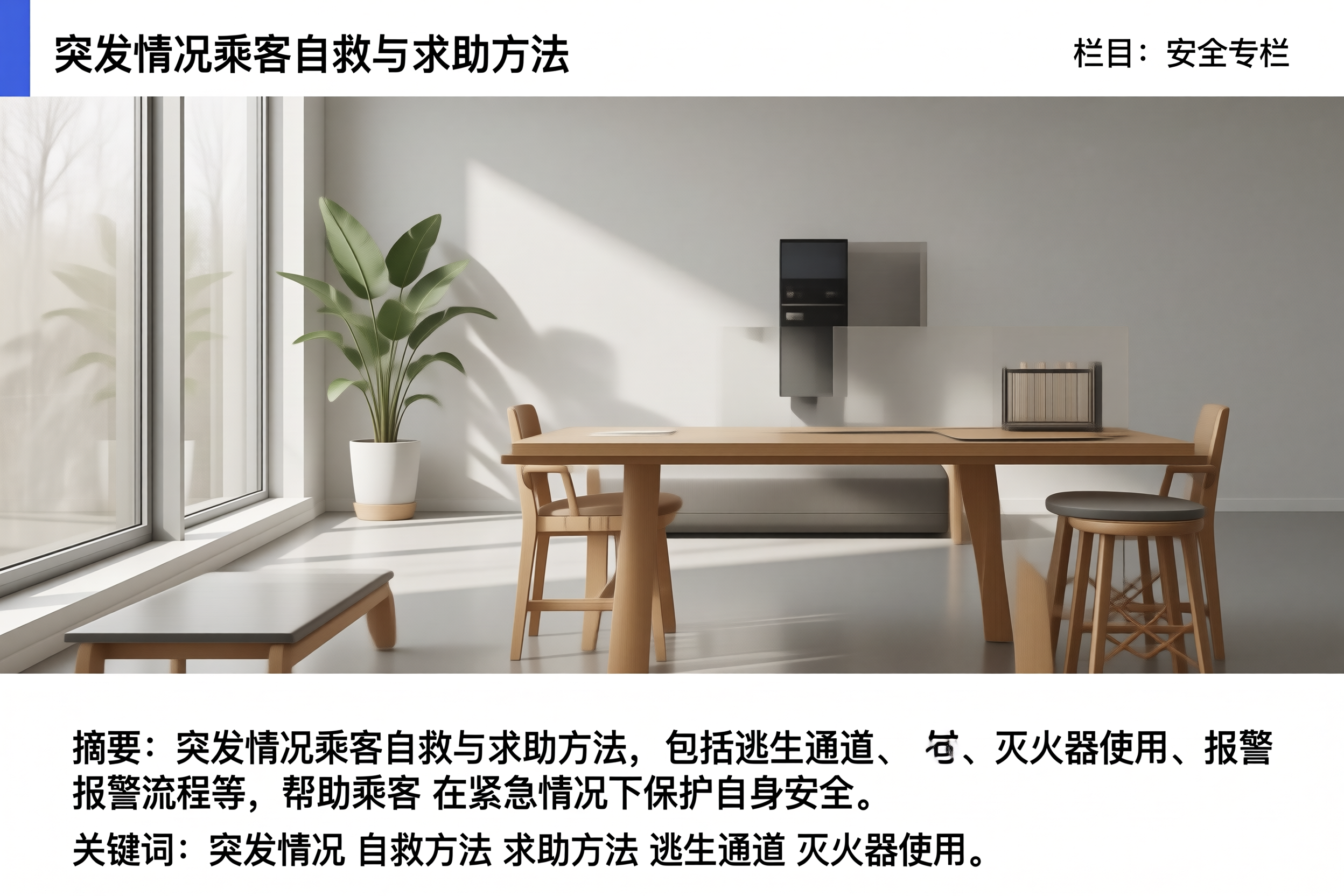 突发情况乘客自救与求助方法